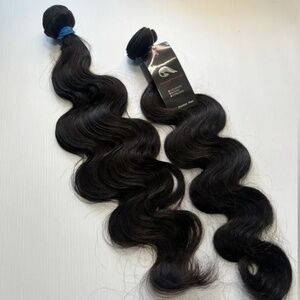 100% Unprocessed Brazilian Virgin  Bundles  in 22 inch Natural Black Body wave